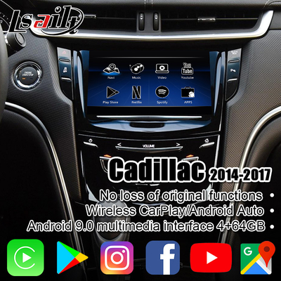 Interface visuelle des multimédia 4GB pour ATS de Cadillac XTS SRX avec CarPlay sans fil, Google Map, Waze, PX6 RK3399