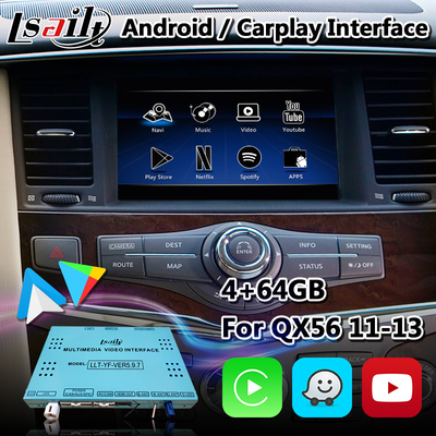 Navigation de 4GB RAM Android Video Interface GPS pour Infiniti QX56 2010-2013