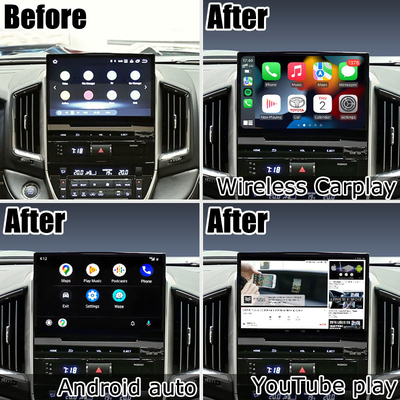 Boîte de navigation Android 13 pour voiture pour Toyota LC200 GXR Unité Fujitsu Carplay waze youtube vue arrière etc.