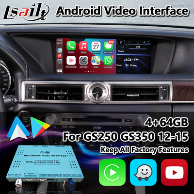 Interface vidéo de voiture Android pour Lexus GS250 GS350 GS450h GS300h GS L10 2012-2015