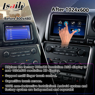 Lsailt Android Carplay écran multimédia pour 2007-2010 Nissan GTR JDM GT-R R35