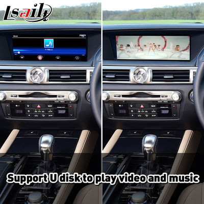 Lsailt Wireless Android Auto Carplay Interface pour le Lexus GS300h GS200t GS350 GS450h GSF GS L10 2016-2020