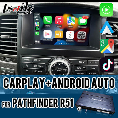 Interface Apple Carplay sans fil pour Pathfinder R51 D40 Navara 08IT avec Android Auto, Bluetooth, WiFi, YouTube Music