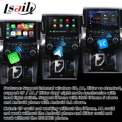 Toyota Alphard Vellfire AH30 série Android Carplay boîte d'interface Qualcomm 6125 8+128GB
