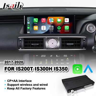 Interface sans fil Android Auto Carplay Pour Lexus IS200T IS300H IS350 F Sport IS 200T Contrôle de souris 2017-2020