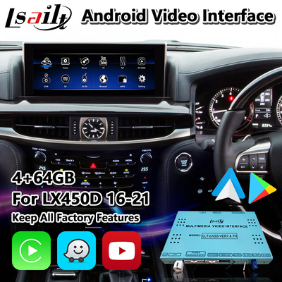 Lsailt Android Carplay Interface vidéo pour Lexus LX 450d 570 570s VDJ200 J200 2016-2021