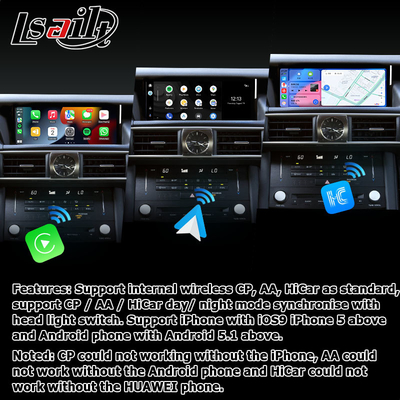 10.25 pouces Android 8+128 Carplay Android Autoplay Écran amélioré HDMI Pour Lexus IS200t IS350 IS300