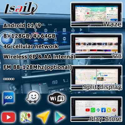 10.25 pouces Android 8+128 Carplay Android Autoplay Écran amélioré HDMI Pour Lexus IS200t IS350 IS300