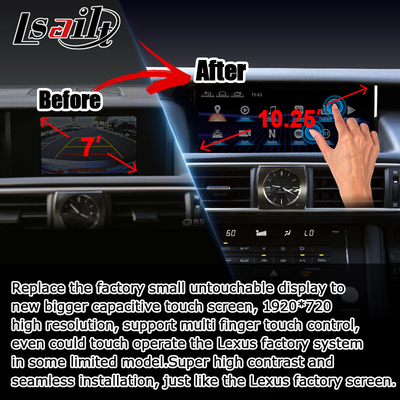 10.25 pouces Android 8+128 Carplay Android Autoplay Écran amélioré HDMI Pour Lexus IS200t IS350 IS300