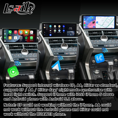 Lexus NX200t 10.25 Écran tactile mise à niveau Processeur Hexa Android Auto Wireless Carplay