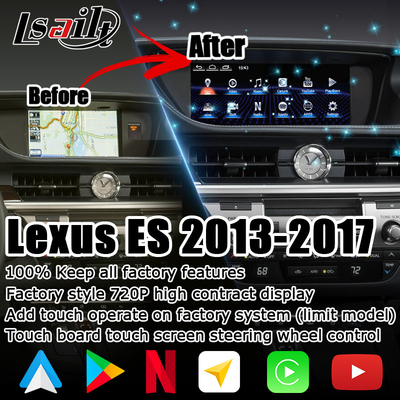 ES300h ES250 ES350 Lexus Mise à niveau de l'écran Android Carplay Android Auto Dash Cam 10,25 " Lsailt