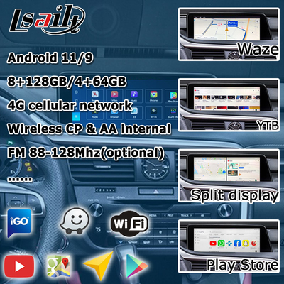 Android 8+128GB Lsailt Lexus Android carplay Android auto Écran pour le RX350 RX450h RX300 Processeur 2.0Ghz