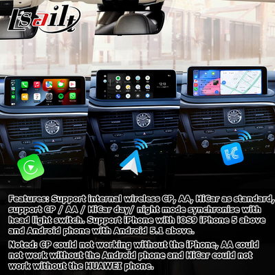 HD 12,3 pouces mise à niveau de l'écran Android pour Lexus RX350 RX450h Lsailt Android Auto Carplay
