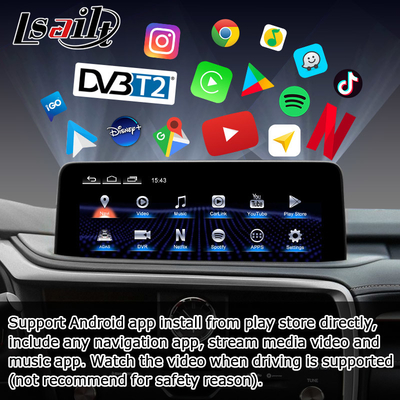 HD 12,3 pouces mise à niveau de l'écran Android pour Lexus RX350 RX450h Lsailt Android Auto Carplay
