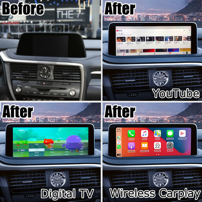 HD 12,3 pouces mise à niveau de l'écran Android pour Lexus RX350 RX450h Lsailt Android Auto Carplay