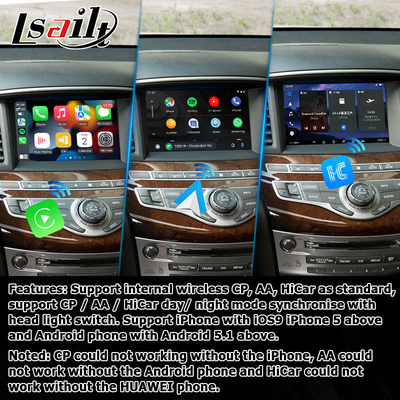 Infiniti QX60 GPS Android automatique Système de navigation Carplay Interface multimédia Android 11 8+128 Go
