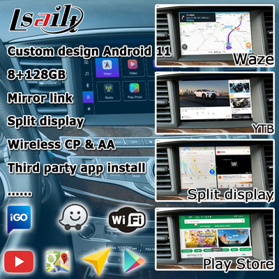 Infiniti QX60 GPS Android automatique Système de navigation Carplay Interface multimédia Android 11 8+128 Go