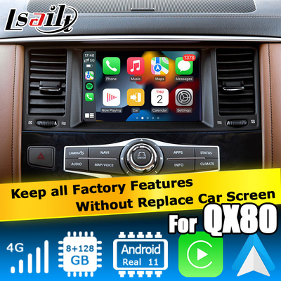 Carplay Android Auto Multimédia Interface Box Interface vidéo Infiniti QX80 2018