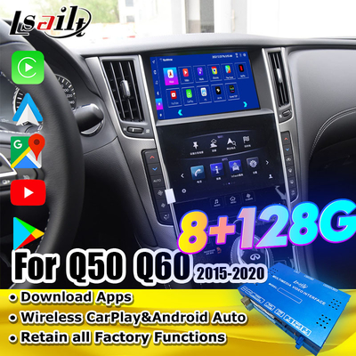 Module d'infodivertissement Android pour Infiniti Q50 Q60 2014-2020 Interface CarPlay, boîte de navigation Android