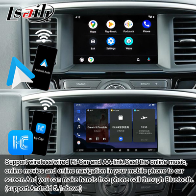 Interface multimédia Android de 8 Go pour Nissan Pathfinder R52 2018-Patrol Carplay Module sans fil Android automatique