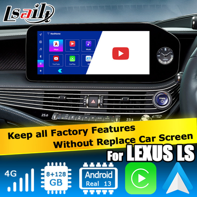 Lexus LS500h LS500 LS350 2022 Interface vidéo Android 13 8+128 Go basée sur Qualcomm
