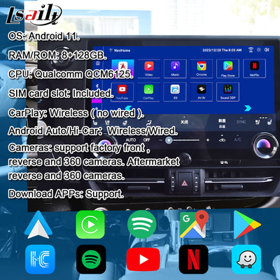 Interface d'info-divertissement Android pour le Lexus GX550 2024 RX NX LX ES Incluant YouTube, NetFlix, Google Play, Waze