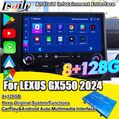 Interface d'info-divertissement Android pour le Lexus GX550 2024 RX NX LX ES Incluant YouTube, NetFlix, Google Play, Waze