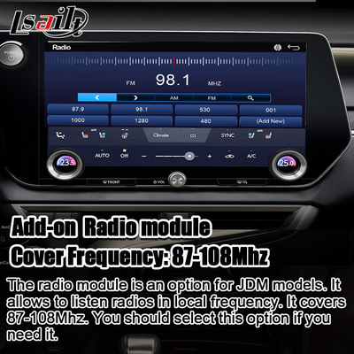 Interface vidéo multimédia Android pour RX350h RX500H 2023-2024 NX LX GX ES Inclus NetFlix, YouTube, emplacement pour carte SIM
