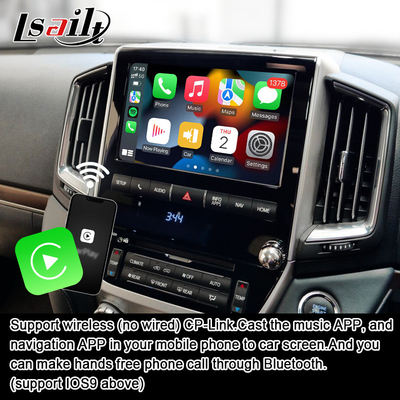 Lsailt 8+128GB Interface d'infodivertissement Android pour Land Cruiser 2013-2021 LC200 avec CarPlay sans fil, NetFlix, YouTube