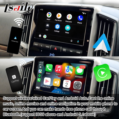 Interface vidéo multimédia 8+128GB pour Land Cruiser 2013-2021 LC200, VX_R, GX_R avec CarPlay sans fil
