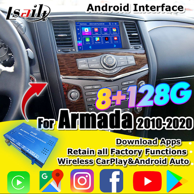 Lsailt 8G Smart Infotainment Module pour l'écran de repose-tête de support de patrouille Nissan Armada, CarPlay sans fil, NetFlix