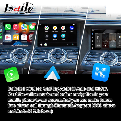 Interface multimédia Nissan pour 370GT, Skyline, Infiniti G37, Q40, Q60 Prise en charge de YouTube, CarPlay, écran de repose-tête