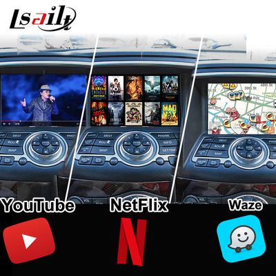 Interface multimédia Nissan pour 370GT, Skyline, Infiniti G37, Q40, Q60 Prise en charge de YouTube, CarPlay, écran de repose-tête