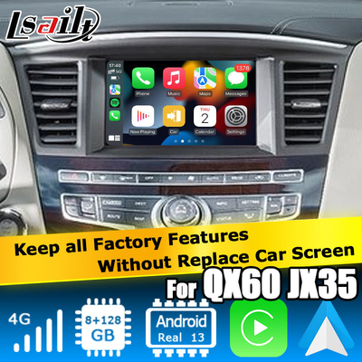 L'interface Android 13 Carplay Box Yandex Navi Pour le système Infiniti QX60 / JX35 Qualcomm 8+128