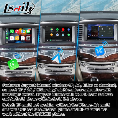 L'interface Android 13 Carplay Box Yandex Navi Pour le système Infiniti QX60 / JX35 Qualcomm 8+128