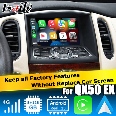 Infiniti QX50 / EX EX35 EX37 Voiture android 13 Boîte d'interface système avec affichage automatique d'Android