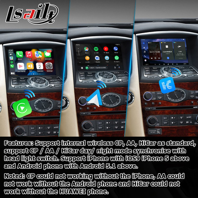 Infiniti QX50 / EX EX35 EX37 Voiture android 13 Boîte d'interface système avec affichage automatique d'Android