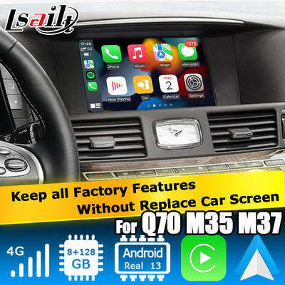 Android 13 8+128 Interface vidéo Carplay Pour Infiniti Q70 / M35 M37 Fuga Prise en charge Youtube