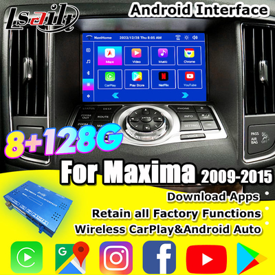 Lsailt 8G Interface vidéo CarPlay et Android pour Nissan Maxima 09-15 Infiniti G37 avec Google, YouTube, NetFlix