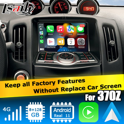 Nissan 370z Z34 Carplay Android interface de jeu automatique de voiture Boîte 8+128 Android 13 mise à niveau OEM