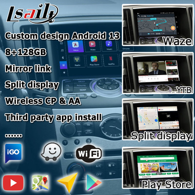 Infiniti série G Skyline G37 G25 G35 Q40 V36 Android 13 interface vidéo avec le jeu de voiture Android auto