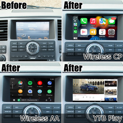 Nissan Armada TA60 interface vidéo multimédia Android de style usine, prise en charge sans fil Carplay Android Auto