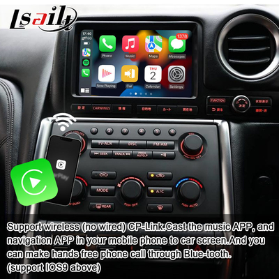 Interface sans fil CarPlay/Module d'infodivertissement Android pour GT-R GTR R35 2008-2010 Modèle JDM Incluant NetFlix, YouTbe