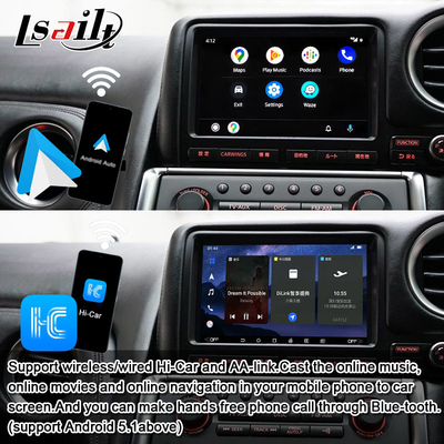 Interface sans fil CarPlay/Module d'infodivertissement Android pour GT-R GTR R35 2008-2010 Modèle JDM Incluant NetFlix, YouTbe