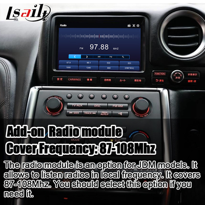 Interface sans fil CarPlay/Module d'infodivertissement Android pour GT-R GTR R35 2008-2010 Modèle JDM Incluant NetFlix, YouTbe