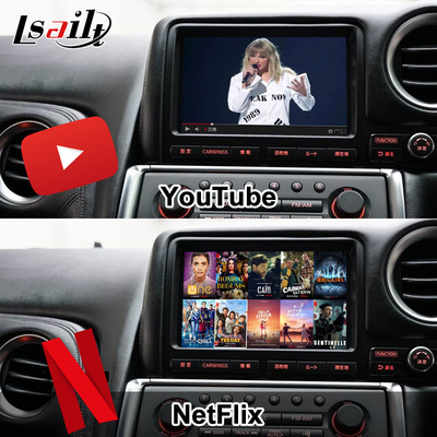 Interface sans fil CarPlay/Module d'infodivertissement Android pour GT-R GTR R35 2008-2010 Modèle JDM Incluant NetFlix, YouTbe