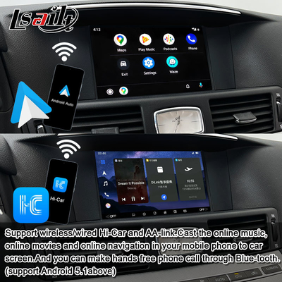 Interface multimédia 8G Qualcomm Android pour Infiniti Q70 M45 M25 2010- Boîte de jeu sans fil, Android Auto, NetFlix