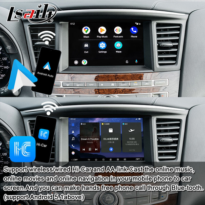 Lsailt 8G Interface multimédia Android pour Infiniti QX60 JX35 2011-2020 intégré sans fil CarPlay, Android Auto