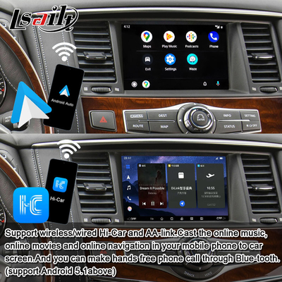 Module d'infodivertissement Android 8G pour Infiniti QX80 QX56 Nissan Patrol 20100-2021 Interface sans fil CarPlay, YouTube