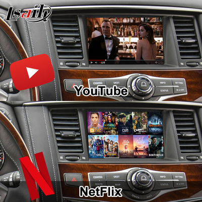 Module d'infodivertissement Android 8G pour Infiniti QX80 QX56 Nissan Patrol 20100-2021 Interface sans fil CarPlay, YouTube